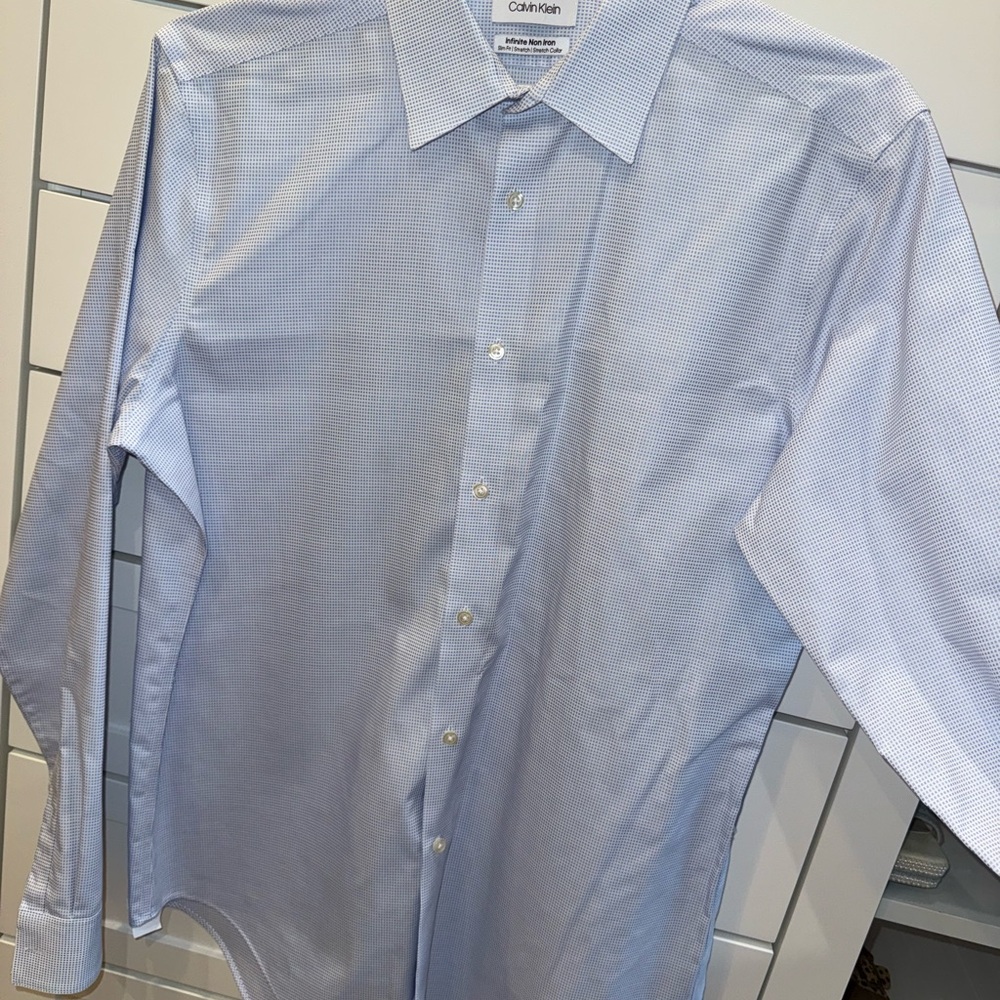 Calvin Klein Men's Light Blue Dress Shirt